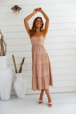 Hello Molly Gingham Dreams Maxi Dress Backless Dresses