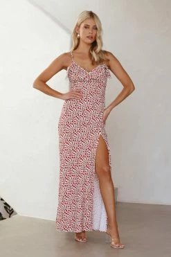 Hello Molly Breezy Fit Maxi Dress Red Maxi Dresses
