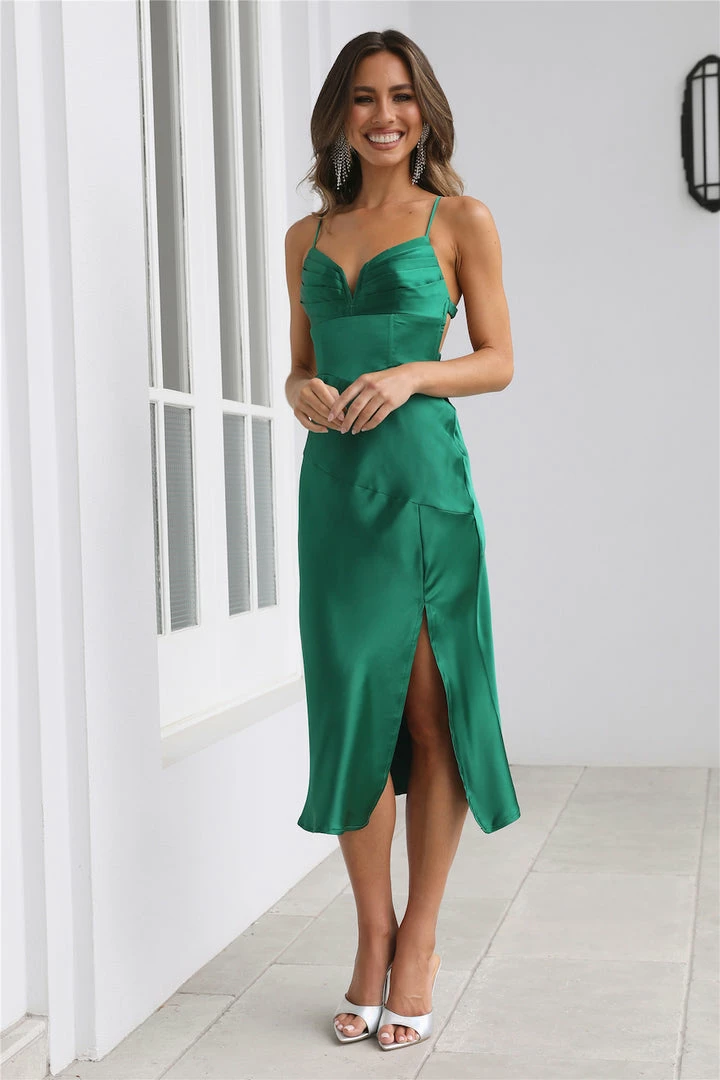 Buy โ Hello Molly Wishful Thinking Midi ๐ Dress Green Backless ๐ Dresses ๐คฉ 5 Hello Molly Wishful Thinking Midi Dress Green Backless Dresses