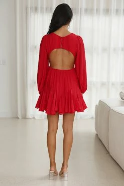 Hello Molly Hymns Of Love Dress Red Long Sleeve Dresses