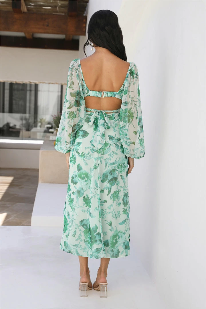 Best deal ๐ฏ Hello Molly Dahlia Kisses Midi ๐ Dress GREEN ๐คฉ 5 Hello Molly Dahlia Kisses Midi Dress GREEN