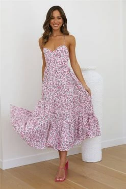 Hello Molly Maxi Dresses Blooming Girl Maxi Dress PINK