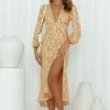 Hello Molly Day Affairs Midi Dress Gold