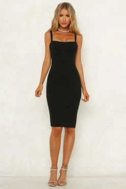 Hello Molly Made In Michigan Midi Dress Black