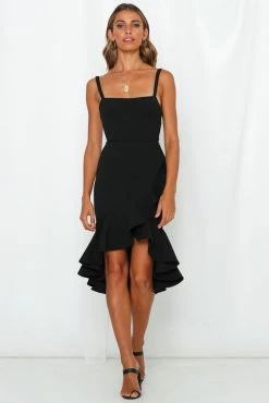 Hello Molly Hard To Be Cool Midi Dress Black Bodycon Dresses