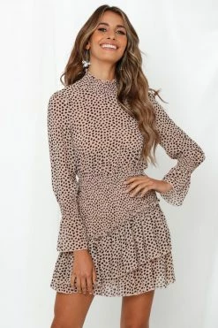 Hello Molly Day Dresses Don't Take It Personal Dress Beige