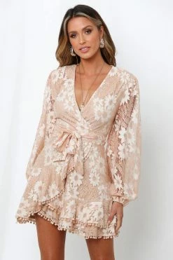 Hello Molly Elevated Angels Dress Nude