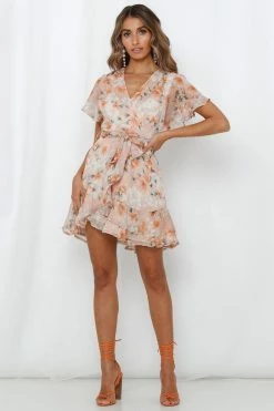 Hello Molly Day Dresses Give Me A Call Dress Nude