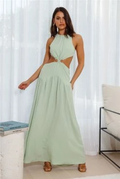 Hello Molly Pleasant Living Midi Dress Green