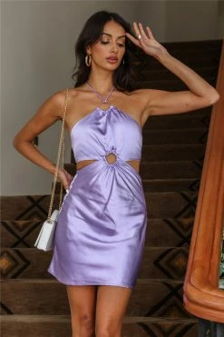 Hello Molly Backless Dresses In Entirety Dress Purple