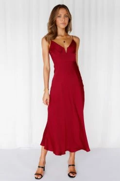 Hello Molly Private Kiss Midi Dress Cherry