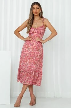 Hello Molly Kaitlyn Midi Dress Pink Day Dresses