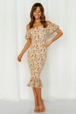 Hello Molly Bodycon Dresses Members Only Midi Dress Green