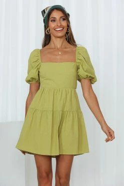 Hello Molly Best Weekend Dress Lime
