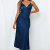 Hello Molly Asking For A Friend Midi Dress Navy Formal Dresses