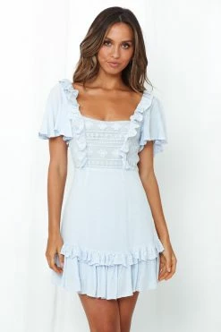 Hello Molly Day Dresses Brick Road Bliss Dress Steel Blue