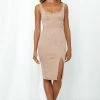 Hello Molly Give Me One More Minute Midi Dress Mocha Bodycon Dresses