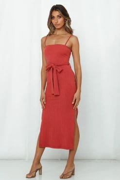 Hello Molly Ways I Loved You Knit Midi Dress Rose
