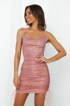 Backless Dresses HELLO MOLLY Hand Me A Spritz Dress Pink