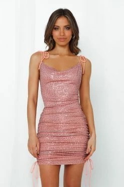 Backless Dresses HELLO MOLLY Hand Me A Spritz Dress Pink