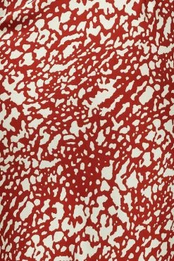 Hello Molly Crowd Dispersed Midi Dress Red