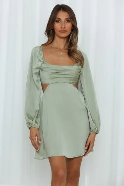 Hello Molly Done With You Dress Green Backless Dresses