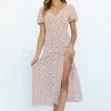 Hello Molly Traces Of You Midi Dress Pink Day Dresses