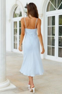 Hello Molly Top Charts Midi Dress Steel Blue Day Dresses