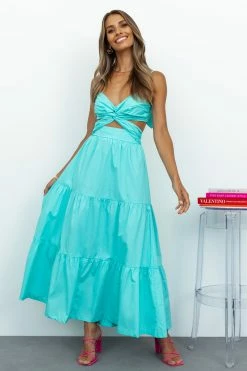 Hello Molly Need To Know Now Maxi Dress Aqua