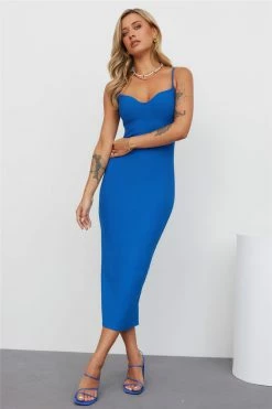 Hello Molly Fancy Heart Maxi Dress Royal Blue