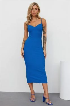 Hello Molly Fancy Heart Maxi Dress Royal Blue