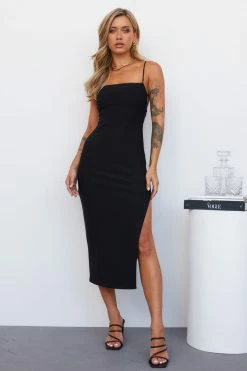 Hello Molly Charmed Midi Dress Black Backless Dresses