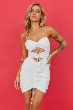 Hello Molly Homecoming Dresses Starting Note Dress White