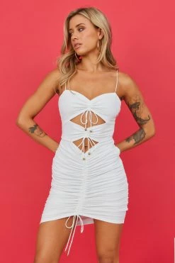 Hello Molly Homecoming Dresses Starting Note Dress White