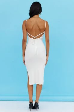 Hello Molly New World Midi Dress White Backless Dresses