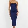 Hello Molly Backless Dresses Moonlight Skies Midi Dress Navy