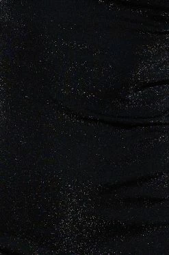 Hello Molly Fated Love Midi Dress Black Shimmer