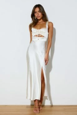 Hello Molly How Bout You Midi Dress Cream