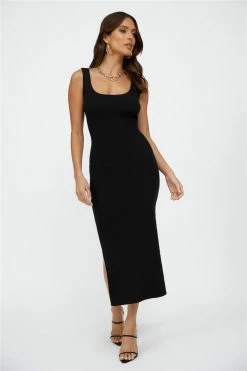 Hello Molly Blurred Memories Midi Dress Black Bodycon Dresses