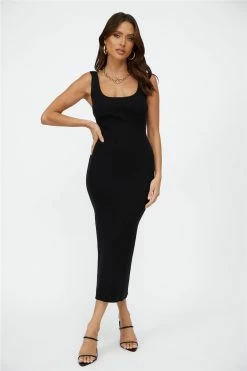 Hello Molly Blurred Memories Midi Dress Black Bodycon Dresses