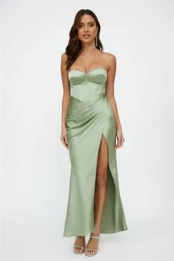 Hello Molly Luxe Prose Maxi Dress Sage Maxi Dresses