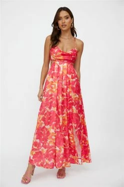 Hello Molly Blooming Season Midi Dress Red