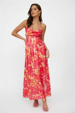 Hello Molly Blooming Season Midi Dress Red