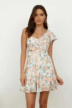 Hello Molly Day Dresses Tangerine Blooms Mini Dress Orange