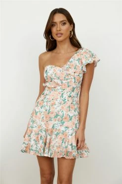 Hello Molly Day Dresses Tangerine Blooms Mini Dress Orange