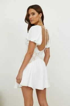Hello Molly Day Dresses Lover Of Lace Mini Dress White