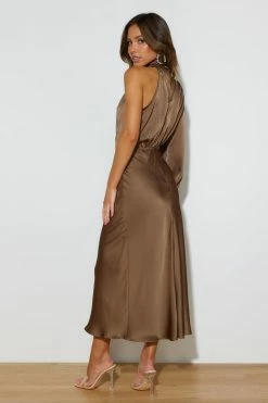 Hello Molly Long Sleeve Dresses Won Over Midi Dress Brown