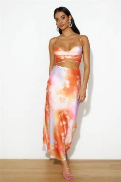 Hello Molly Maxi Dresses Dreamy Fit Maxi Dress Orange
