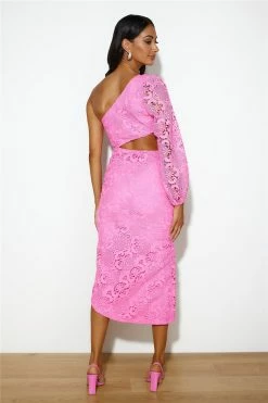 Hello Molly Secret Style Midi Dress Pink