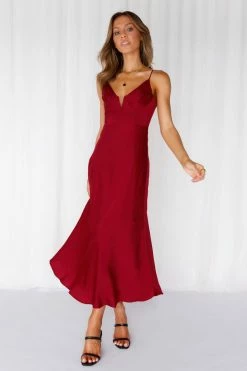 Hello Molly Private Kiss Midi Dress Cherry